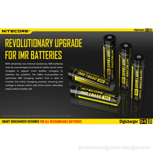 nitecore lcd charger D4 wholesale nitecore d4 intelligent charger for 18650 Li-ion battery nitecore d4 intellicharger i2/i4/d4